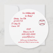 Birthday Party in the Shape of a Baseball Kaart (Achterkant)