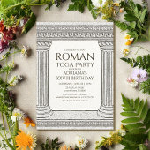 Birthday Party Investition with Ancient Rome Theme Kaart