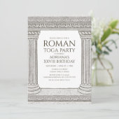 Birthday Party Investition with Ancient Rome Theme Kaart (Staand voorkant)