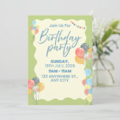 Birthday Party Invitation (Staand voorkant)