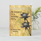 Birthday Party Invitation 40th Birthday Vrouw Kaart (Staand voorkant)