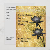 Birthday Party Invitation 40th Birthday Vrouw Kaart (Voorkant / Achterkant)