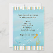 Birthday Party Invitation Beach of Pool Kaart (Achterkant)