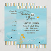 Birthday Party Invitation Beach of Pool Kaart (Voorkant / Achterkant)