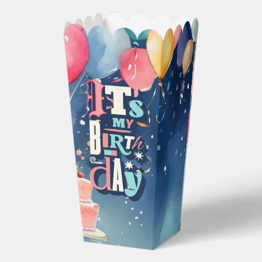 Birthday Party Invitation Bedankdoosjes (Achterkant)