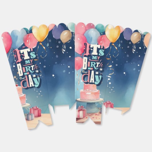 Birthday Party Invitation Bedankdoosjes (Ongevouwen)