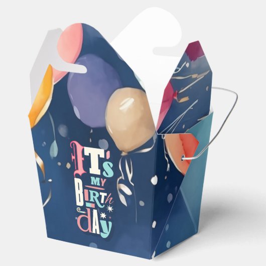 Birthday Party Invitation Bedankdoosjes (Geopend)