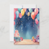 Birthday Party Invitation Bedankkaart (Achterkant)