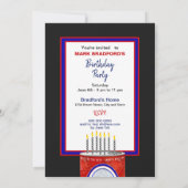 Birthday Party Invitation, Beer/Soda Can & Candle Kaart (Achterkant)