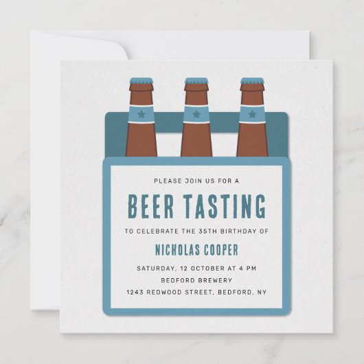 Birthday Party Invitation Beer Tasting (Voorkant)