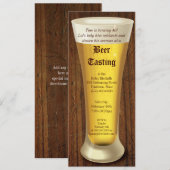 Birthday Party Invitation Beer Tasting Kaart (Voorkant / Achterkant)