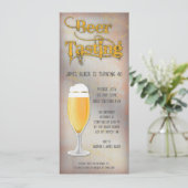 Birthday Party Invitation Beer Tasting Kaart (Staand voorkant)
