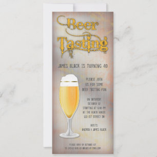 Birthday Party Invitation Beer Tasting Kaart