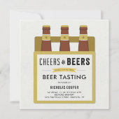 Birthday Party Invitation Beer Tasting Kaart (Voorkant)