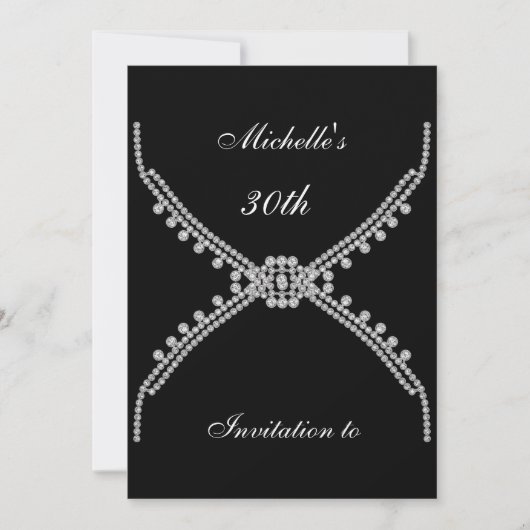 Birthday Party Invitation Best Simple Black Kaart (Voorkant)
