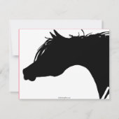 Birthday Party Invitation Black Arabian Horse Kaart (Achterkant)