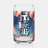 Birthday Party Invitation Blikvorm Glas (Voorkant)