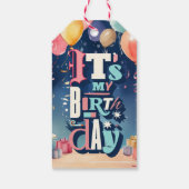 Birthday Party Invitation Cadeaulabel (Achterkant)