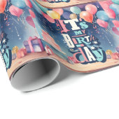 Birthday Party Invitation Cadeaupapier (Rol Hoek)