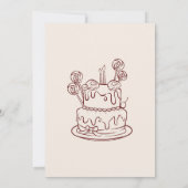 birthday party invitation card kaart (Achterkant)