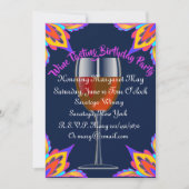 Birthday Party Invitation Chic Wine Tasting Kaart (Voorkant)