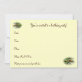 Birthday Party Invitation - Chipmunk Kaart (Achterkant)