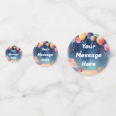 Birthday Party Invitation Confetti (Voorkanten)