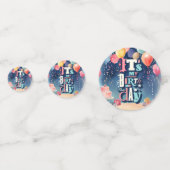Birthday Party Invitation Confetti (Achterkanten)