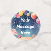 Birthday Party Invitation Confetti (Kleine voorkant)