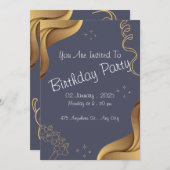 Birthday Party Invitation Feestdagenkaart (Voorkant / Achterkant)