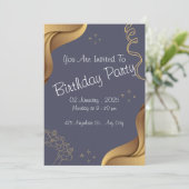 Birthday Party Invitation Feestdagenkaart (Staand voorkant)