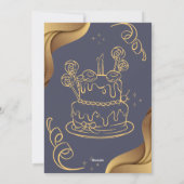 Birthday Party Invitation Feestdagenkaart (Achterkant)