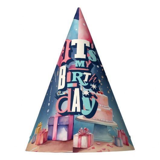 Birthday Party Invitation Feesthoedjes (Voorkant)