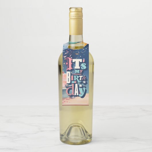 Birthday Party Invitation Flessenhanger (Op fles)