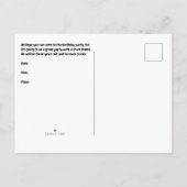 Birthday Party Invitation for 3yr Old Boy Uitnodiging Briefkaart (Achterkant)