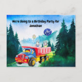 Birthday Party Invitation for 3yr Old Boy Uitnodiging Briefkaart (Voorkant)