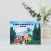 Birthday Party Invitation for 3yr Old Boy Uitnodiging Briefkaart (Staand voorkant)