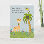 Birthday Party Invitation for a Party at the Zoo (Voorkant)