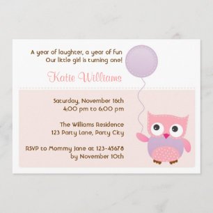 Birthday Party Invitation for Girls (Roze) Kaart
