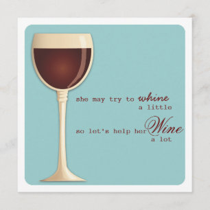 Birthday Party Invitation for Whine and Wine Miles Kaart