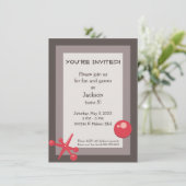 Birthday Party Invitation - Fun and Games Jacks Kaart (Staand voorkant)