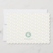 Birthday Party Invitation Girl Cute Retro Deer Kaart (Achterkant)