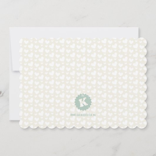 Birthday Party Invitation Girl Cute Retro Deer Kaart (Achterkant)