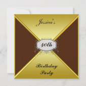 Birthday Party Invitation Gold-envelop Kaart (Voorkant)