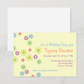 Birthday Party Invitation | In cirkels |iv Kaart (Voorkant / Achterkant)