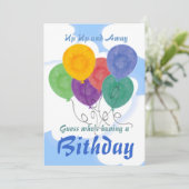 Birthday Party Invitation Kaart (Staand voorkant)