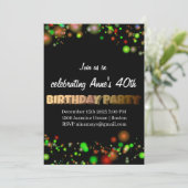 Birthday Party Invitation Kaart (Staand voorkant)