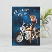 Birthday party Invitation Kaart (Staand voorkant)