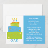 Birthday Party Invitation Kaart (Voorkant / Achterkant)