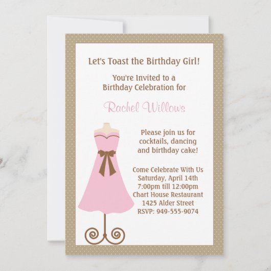 Birthday Party Invitation Kaart (Voorkant)
